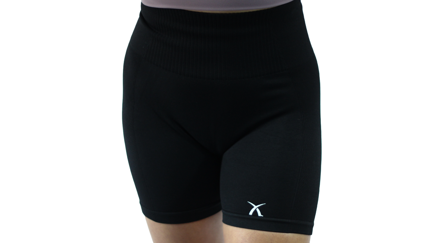 High Waisted Compression Shorts - Black