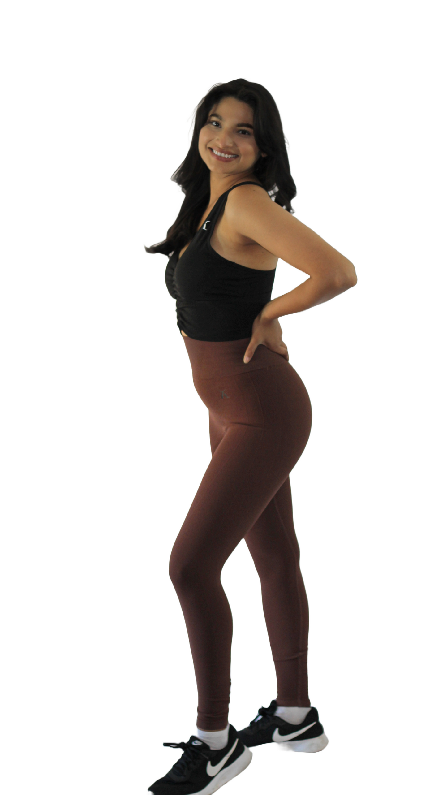 Compression Leggings - Blue Grey/Brown/Plum